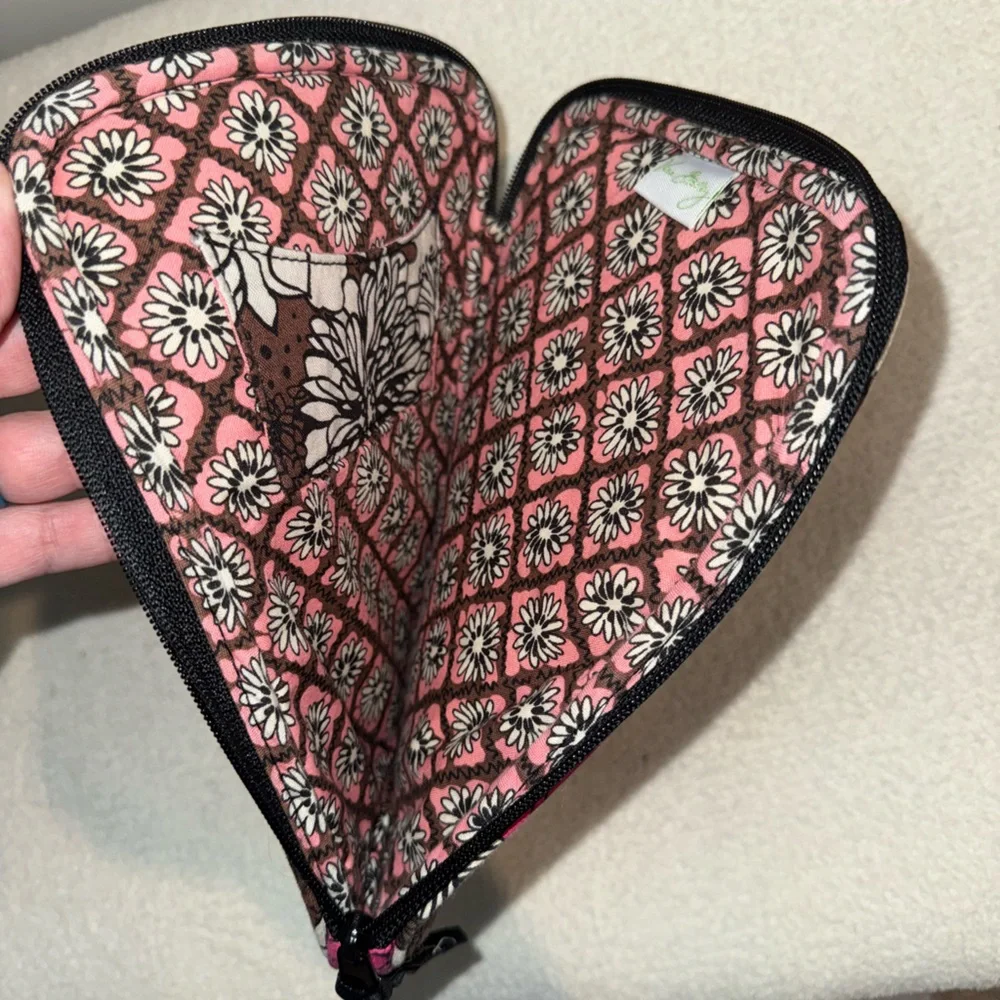 Vera Bradley Pink and Black Floral Laptop Bag Set